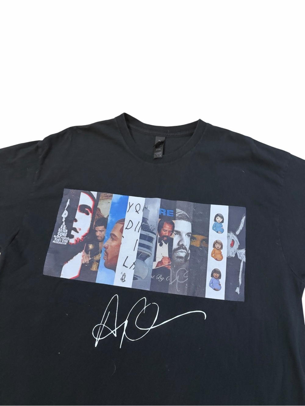 Drake Album Cover & List of Albums Double Sided Shirt Adult XL Black Rap Hip Hop